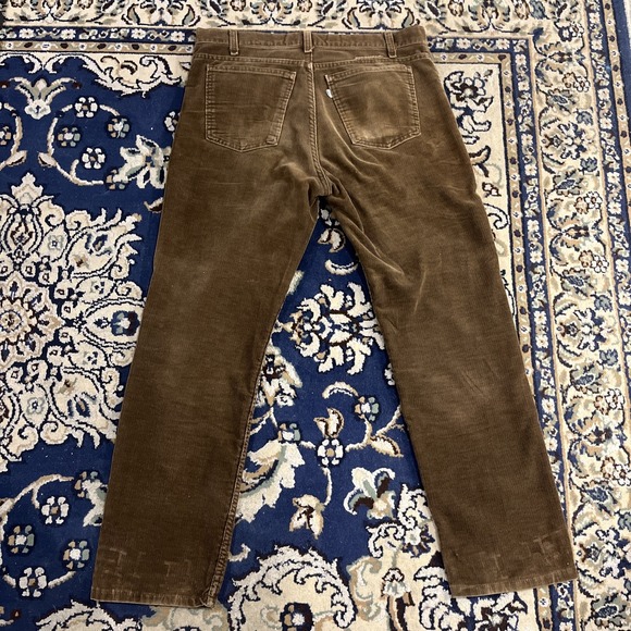 Vintage Levi's Corduroy Pants USA 90s Valencia Factory Brown 5 pocket 36x29 - Picture 9 of 10